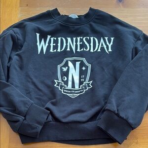 H&M Black 'Wednesday' Graphic Sweater size 8-10